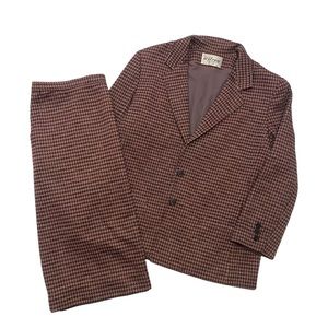 Vintage 80’s Plaid Blazer/Skirt Combo
